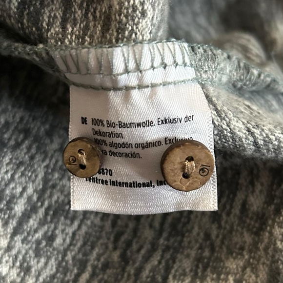 NWT TENTREE Women’s Organic Cotton Long Sleeve Button Front Tie Back Shirt Dress - Picture 6 of 9